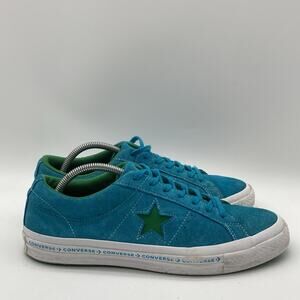Mens Size 9.5 Converse Shoes Sky Blue One Star Low Top Suede Sneakers 159813C